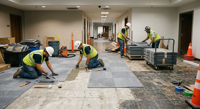 Our team working on Flooring Service projects in Goodyear, AZ